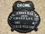 Lus la croix Haute plaque communale